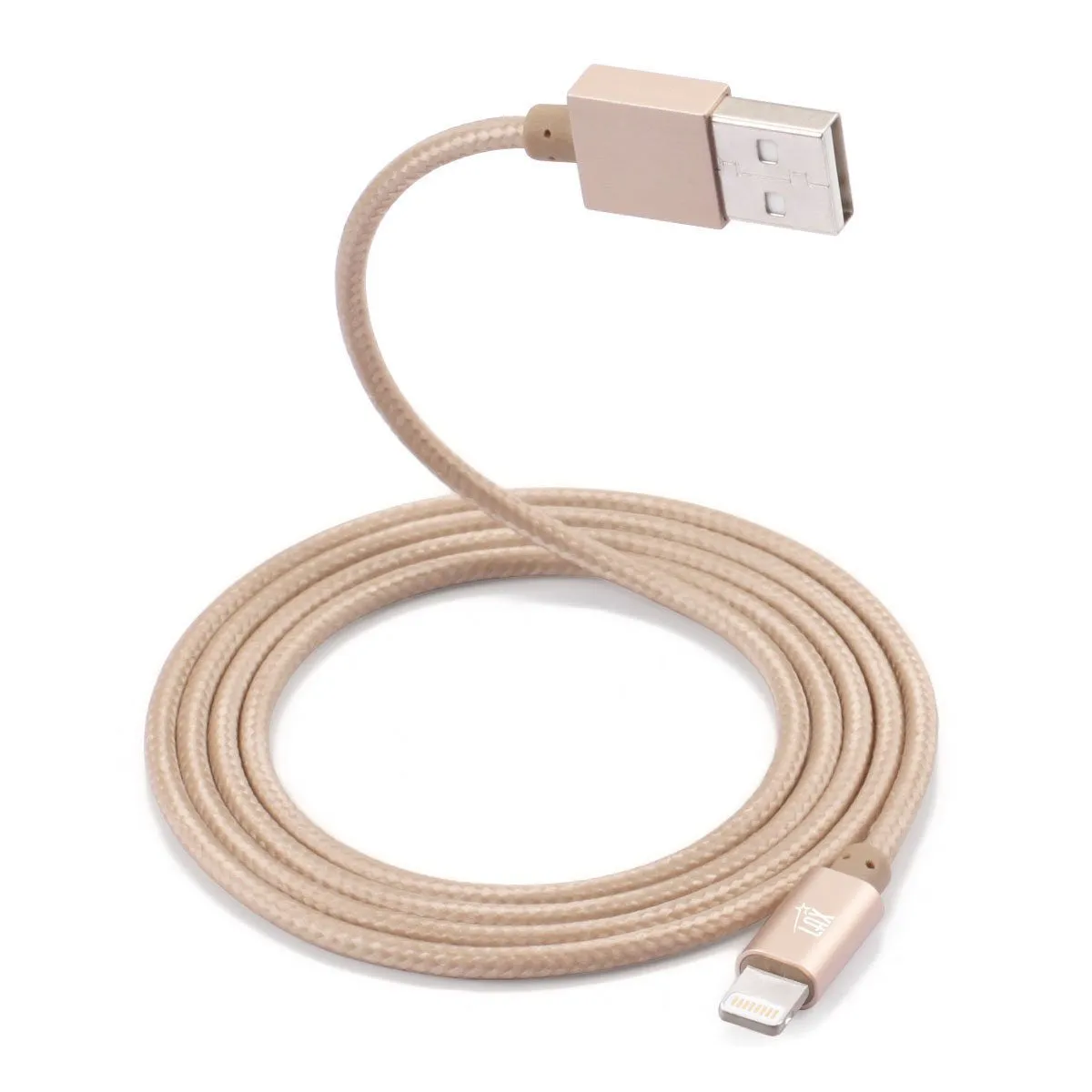 [2 Pack] LAX 10ft Long Apple MFi Certified iPhone Charger - Durable Braided Lightning Cord for iPhone 6s / 6s Plus / 6 / 6 Plus / 5s / 5c / 5 / iPad Air 2 / Air / Mini 4 / 3 / 2 / Pro / (Gold)