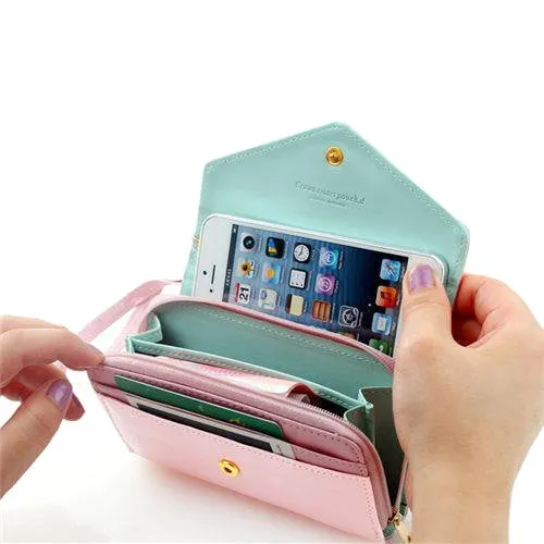 3-in-1 Stylish Smartphone Wallet Purse & Wristlet