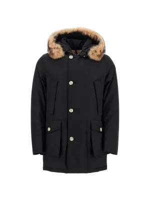 Arctic Fur-Trimmed Wool Coat