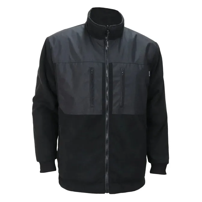 Black 4-In-1 Water Resistant Jacket with Reversable/Removable Liner - Style 830