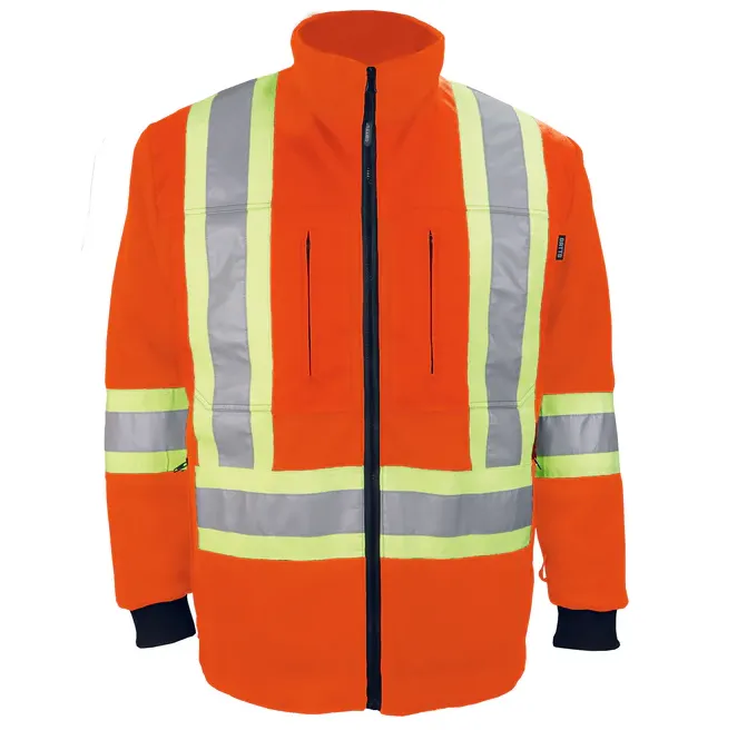 Black Hi-Vis 4-In-1 Water Resistant Jacket with Reversible/Removable Liner - Style 830X4