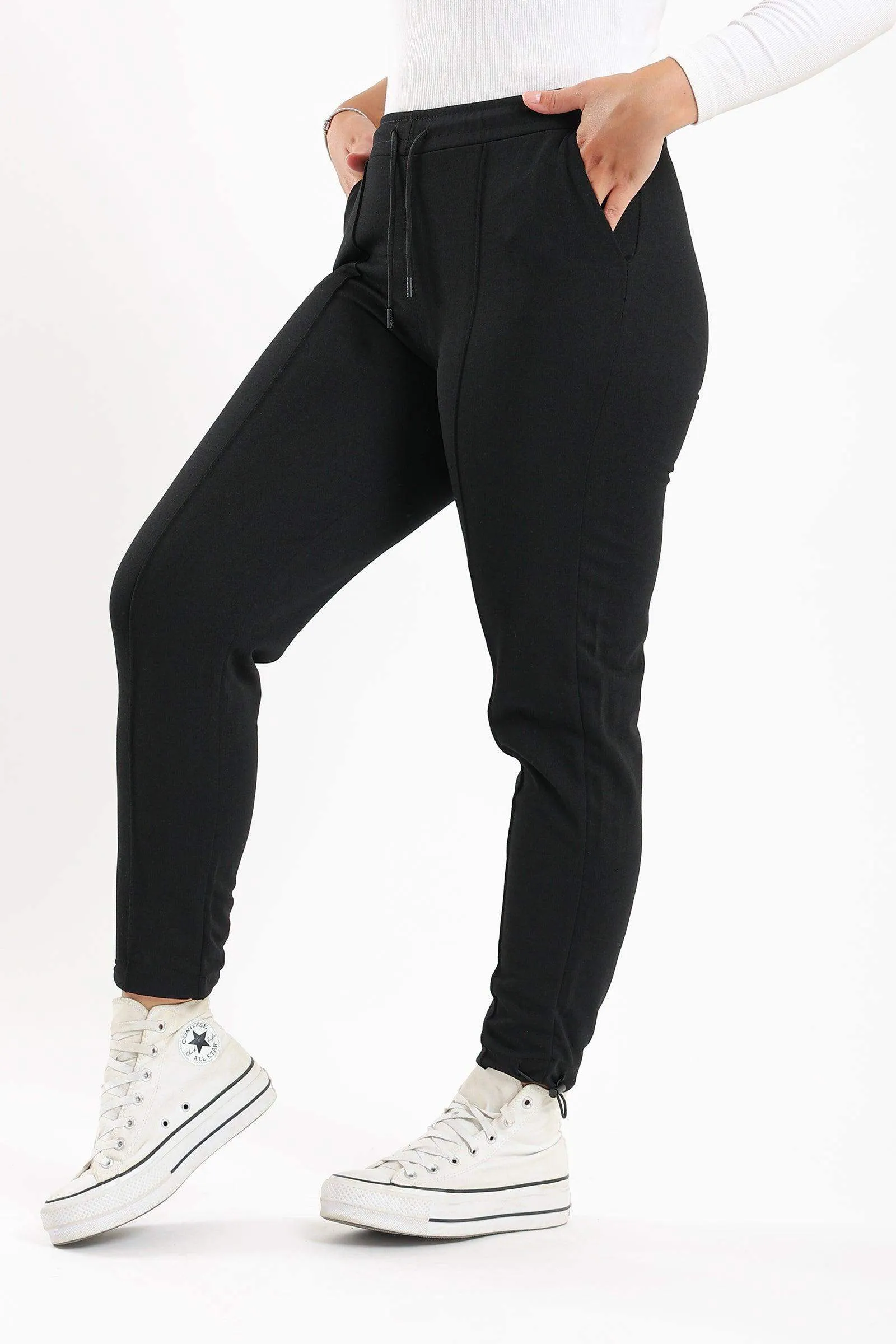 Black Piping Lounge Pants