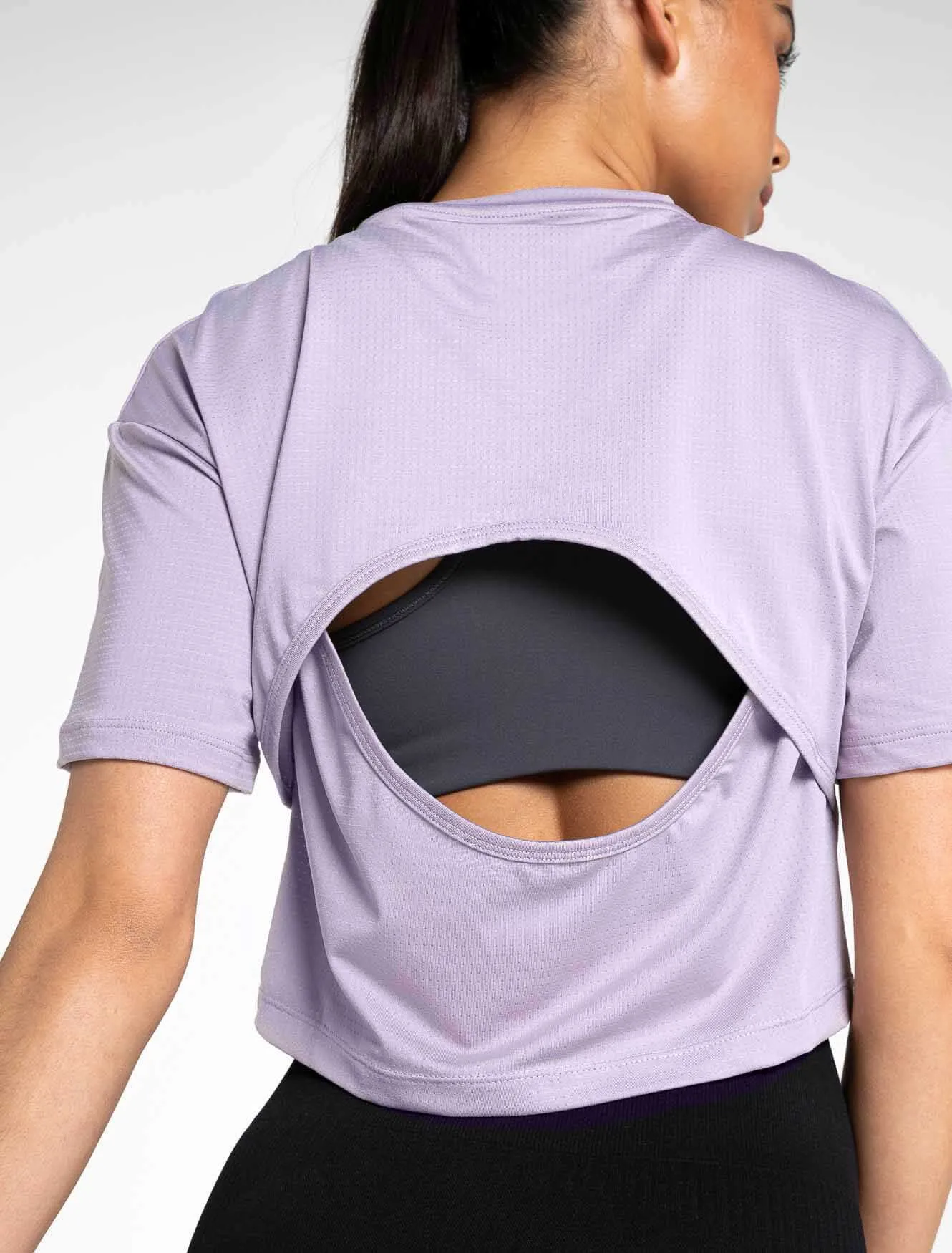 Breeze Crop T-Shirt - Lilac