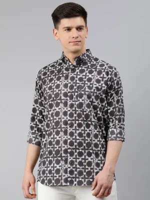 Brown Cotton Full Sleeves Shirts For Men-Mmf0250