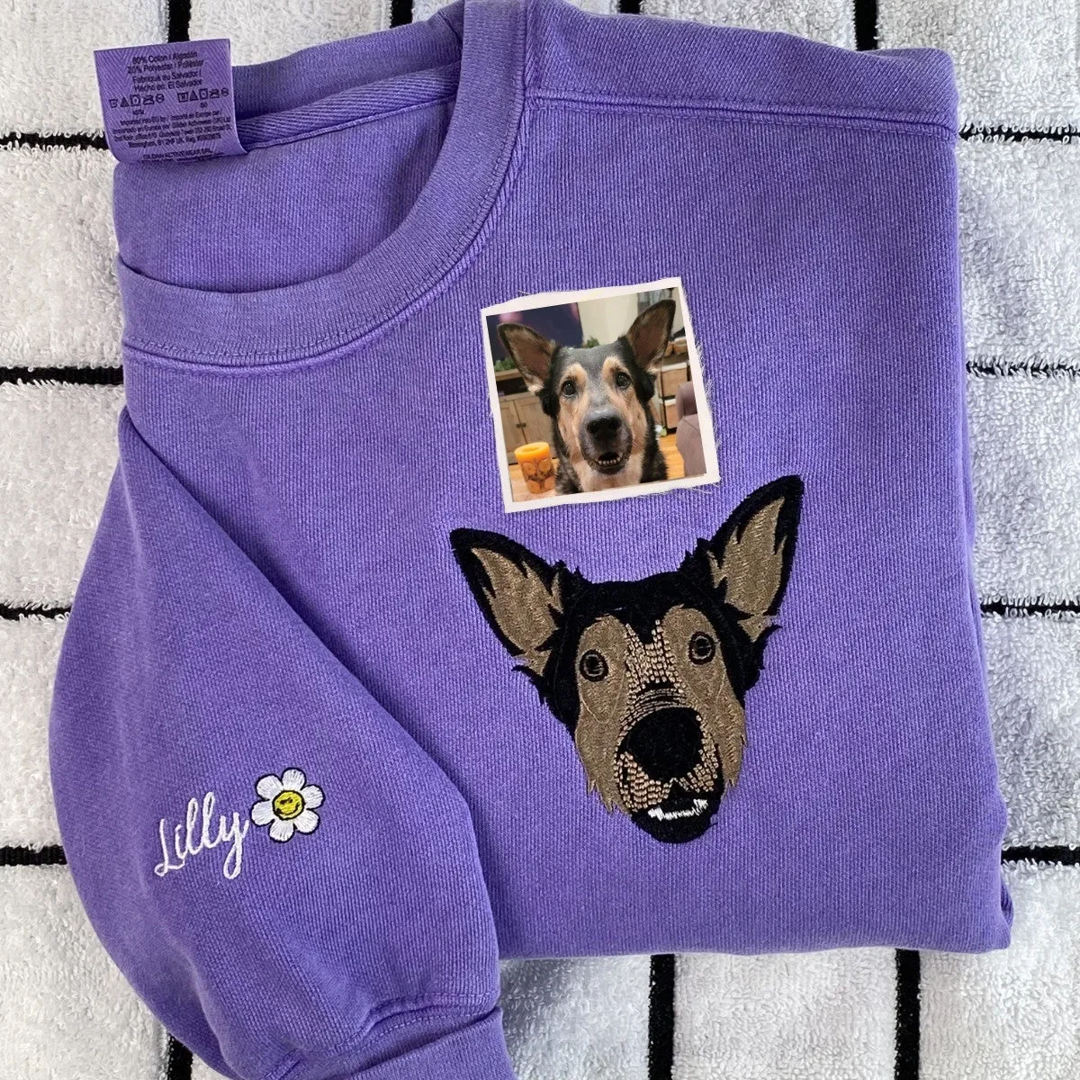 Comfort Color® Custom Embroidered Dog Dad Sweatshirt