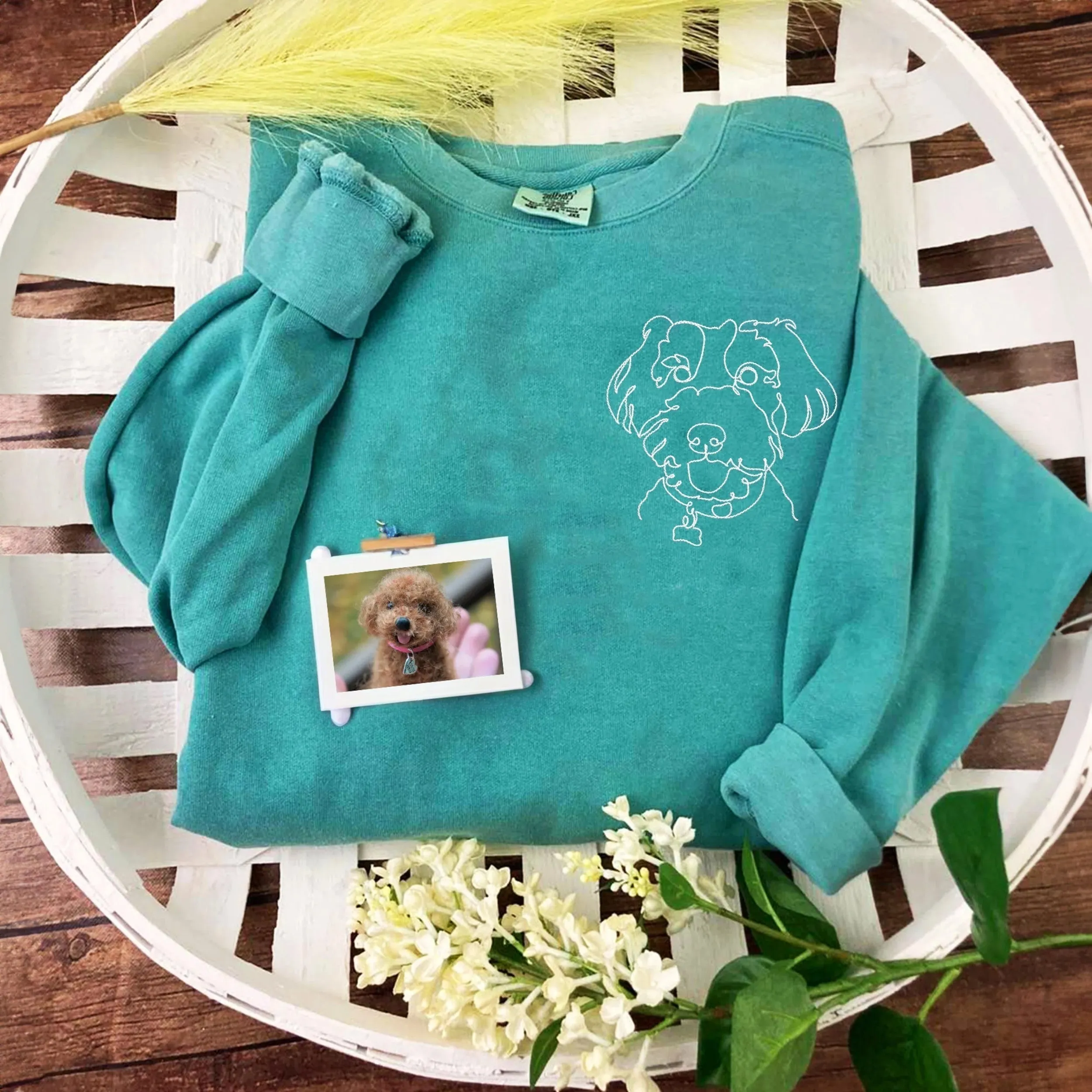 Comfort Color® Custom Embroidered Dog Dad Sweatshirt