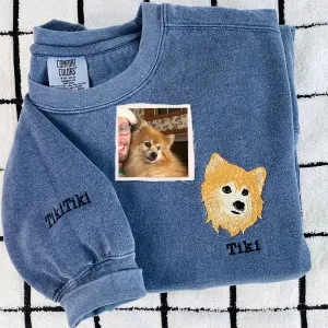 Comfort Color® Custom Embroidered Dog Dad Sweatshirt