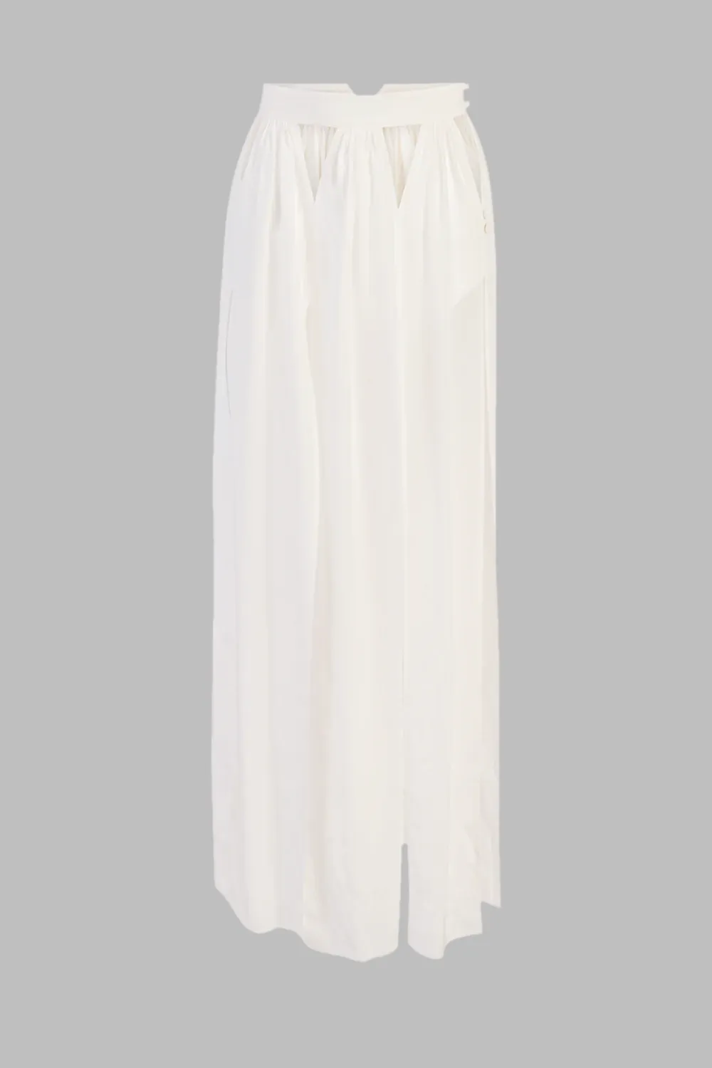 Cream Silk crepe de Chine Floaty Coverup Skirt