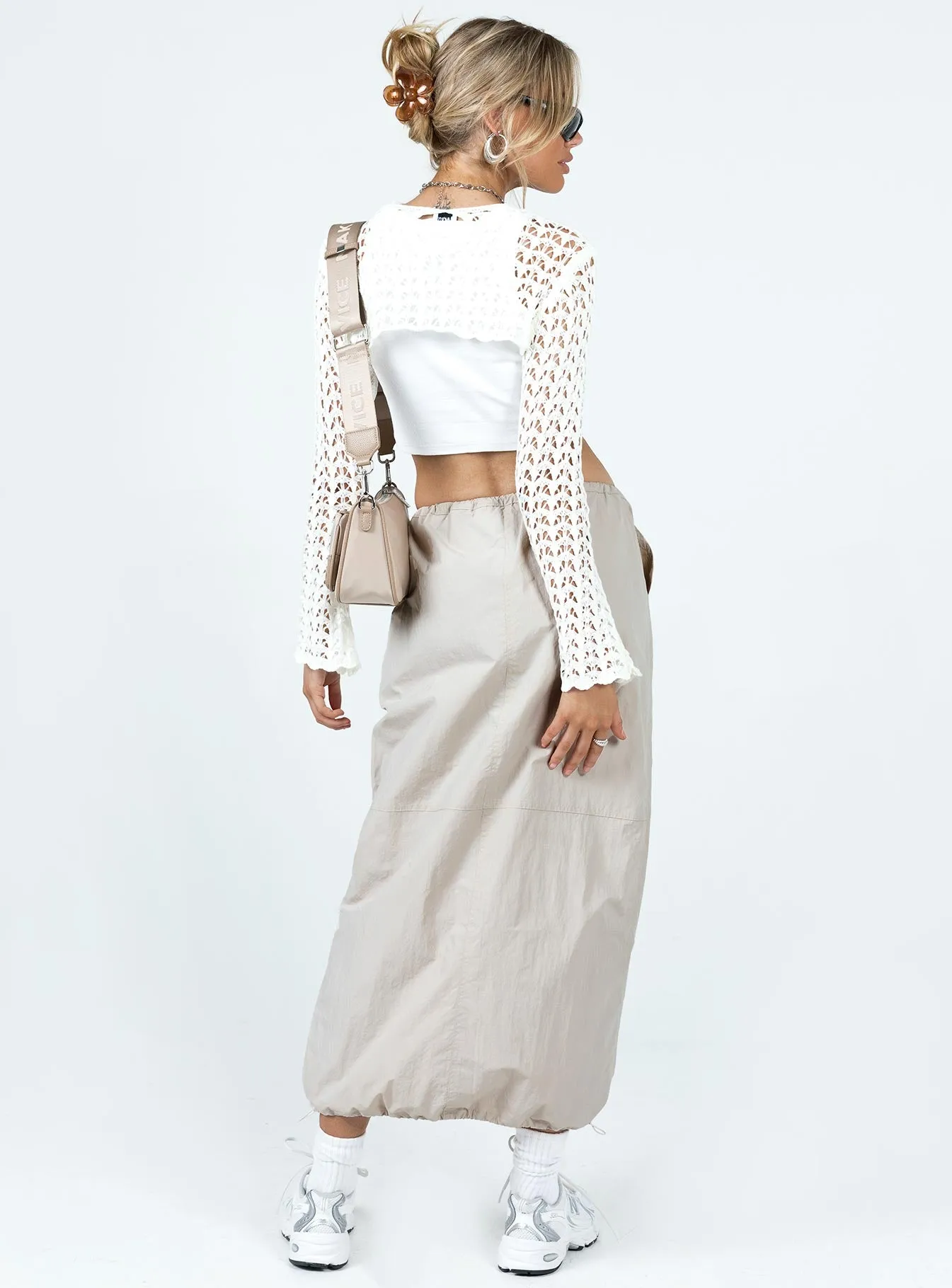 Crosswalk Maxi Skirt Beige