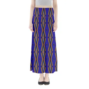 Diamond in the Bluff Blue Full Length Maxi Skirt