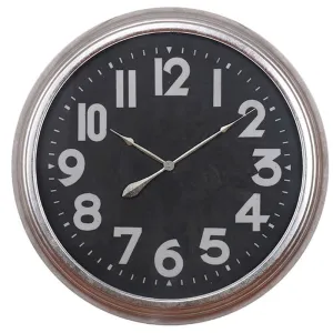 Fern Cottage Large Silver Wall Clock