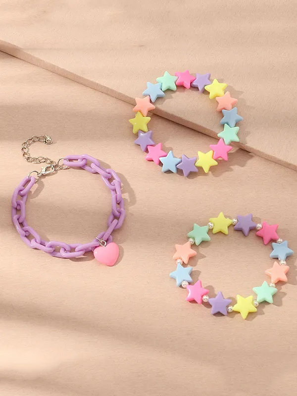 Flytonn-Heart Shape Star Shape Bracelet Accessories