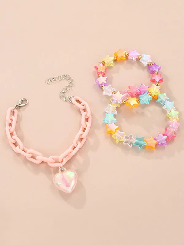 Flytonn-Heart Shape Star Shape Bracelet Accessories