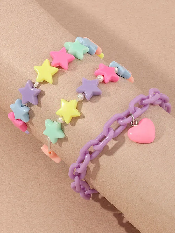 Flytonn-Heart Shape Star Shape Bracelet Accessories