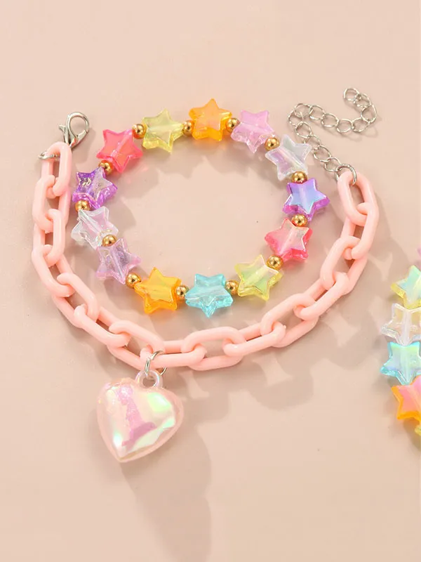 Flytonn-Heart Shape Star Shape Bracelet Accessories