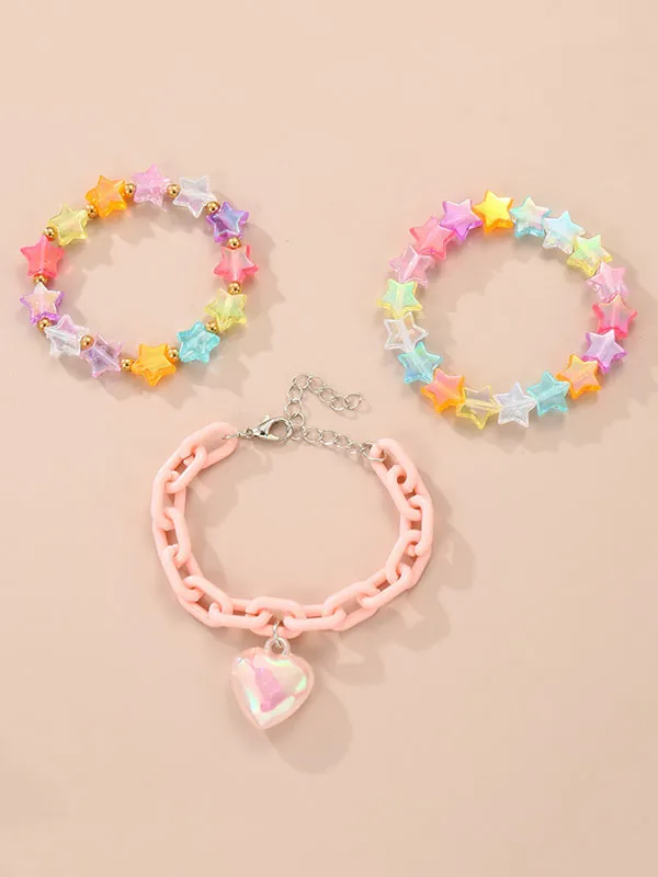 Flytonn-Heart Shape Star Shape Bracelet Accessories