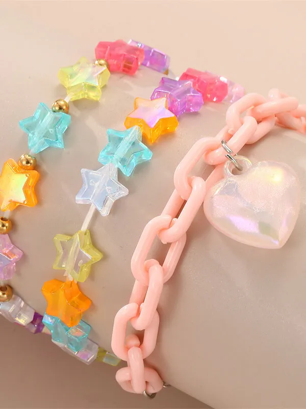 Flytonn-Heart Shape Star Shape Bracelet Accessories