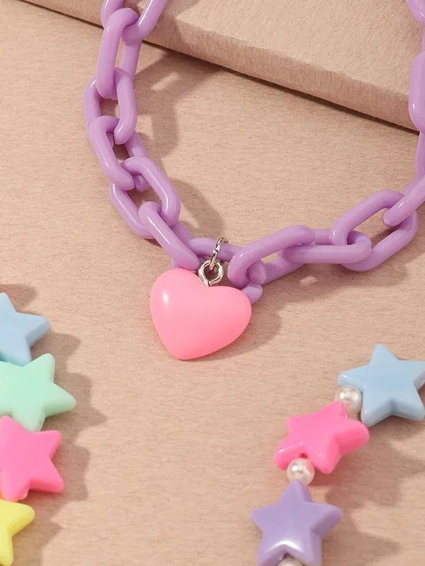 Flytonn-Heart Shape Star Shape Bracelet Accessories