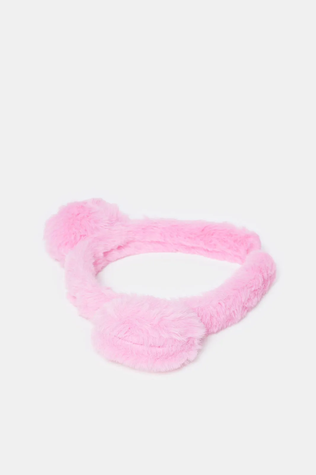 Girls Pink Fur Headband