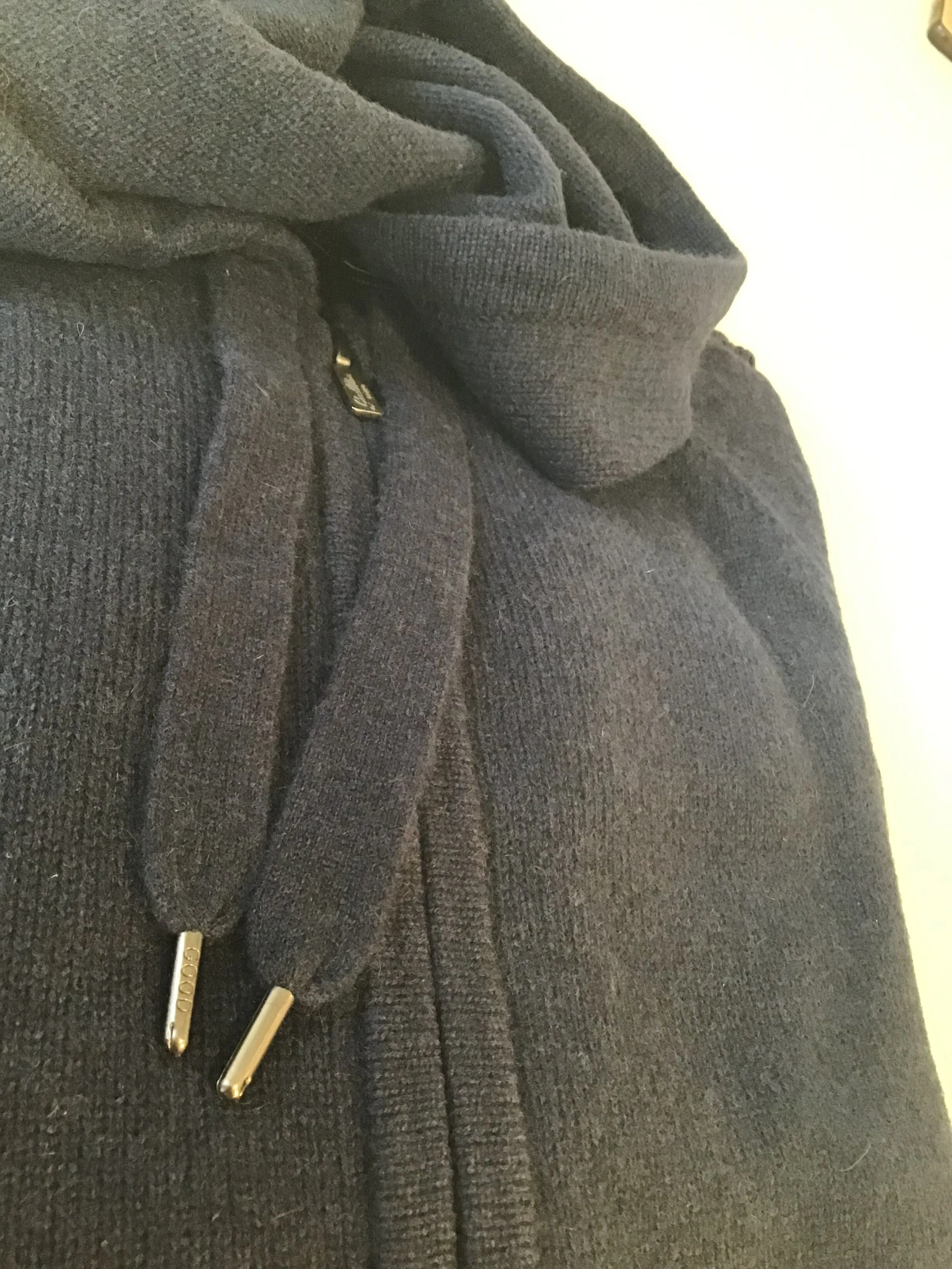 GOOD MAN BRAND Zip Cashmere Hood Blue