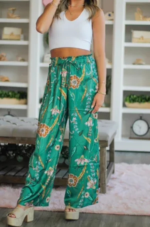 Green Hawaiian Pants