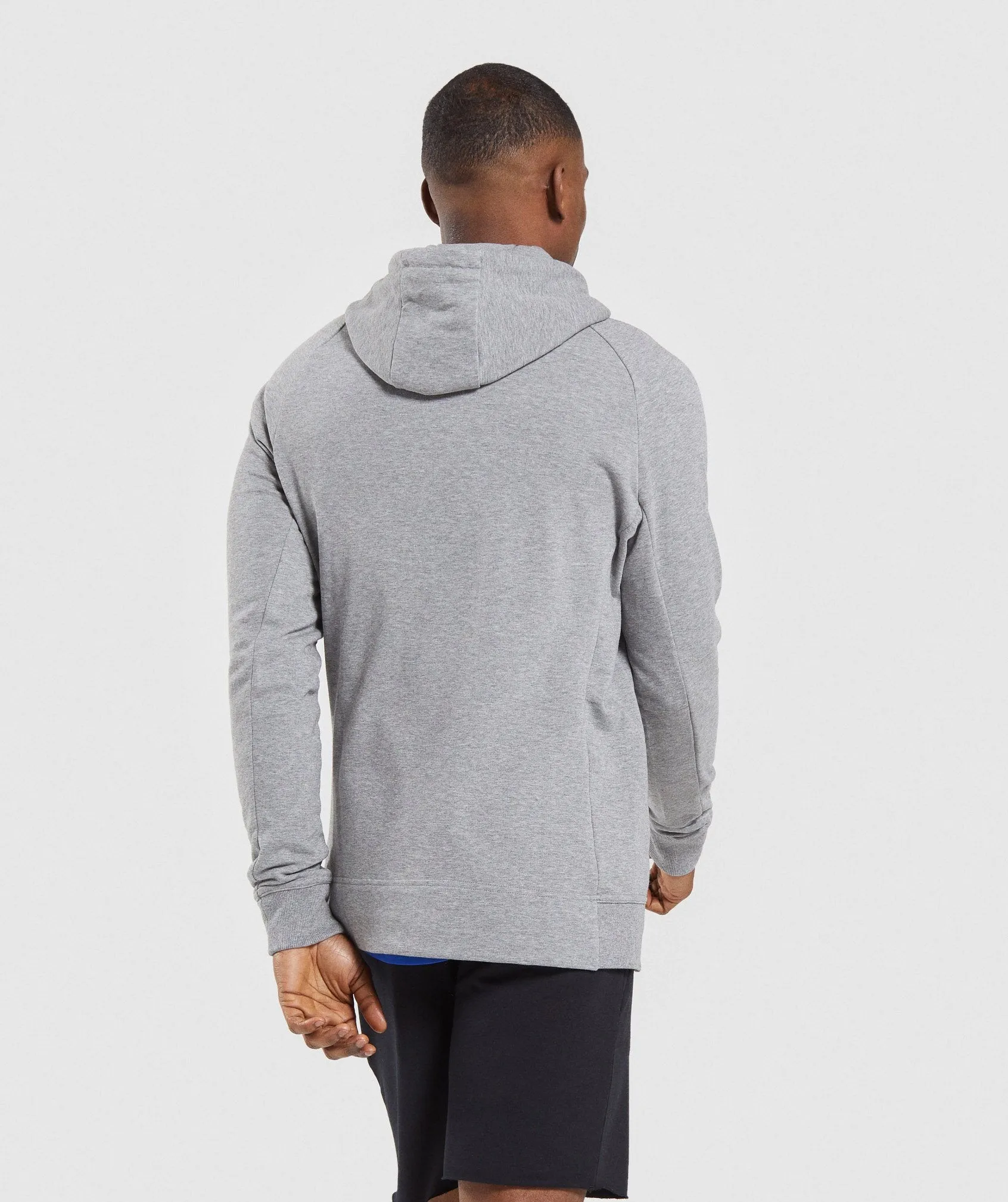 Gymshark Block Hoodie - Grey Marl/White