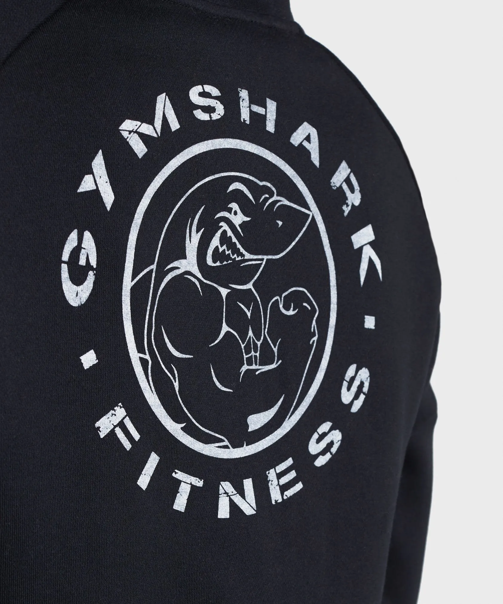 Gymshark Legacy Fitness Crop Zip Hoodie - Black