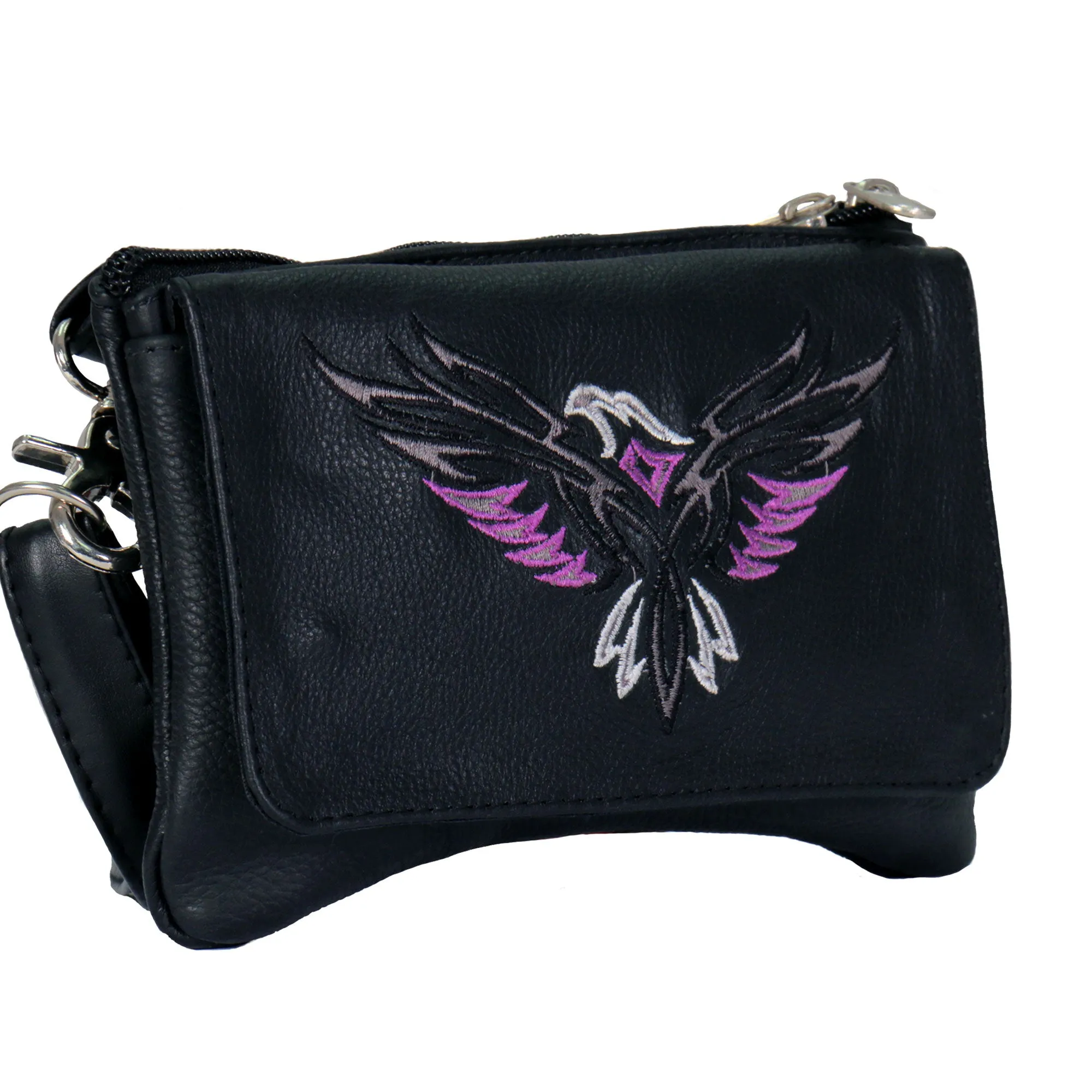 Hot Leathers CPE2006 Tribal Eagle Embroidered Ladies Clip Pouch