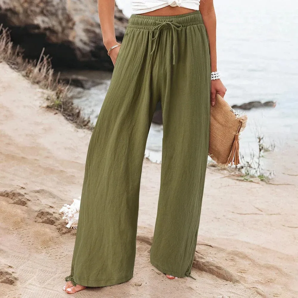 Ivyshape | Casual Linen Pants for Women