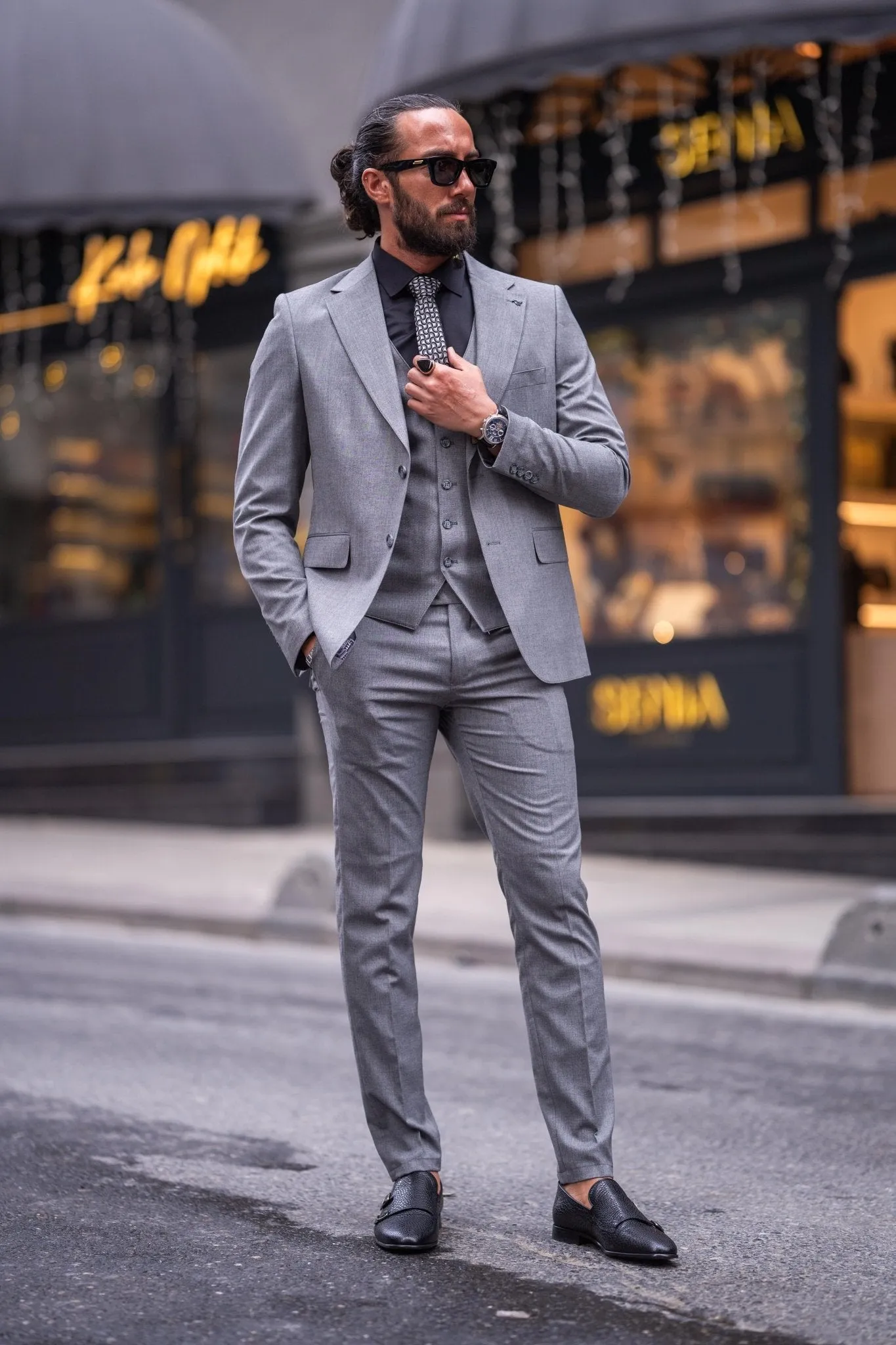 Janeiro Slim Fit Gray Suit