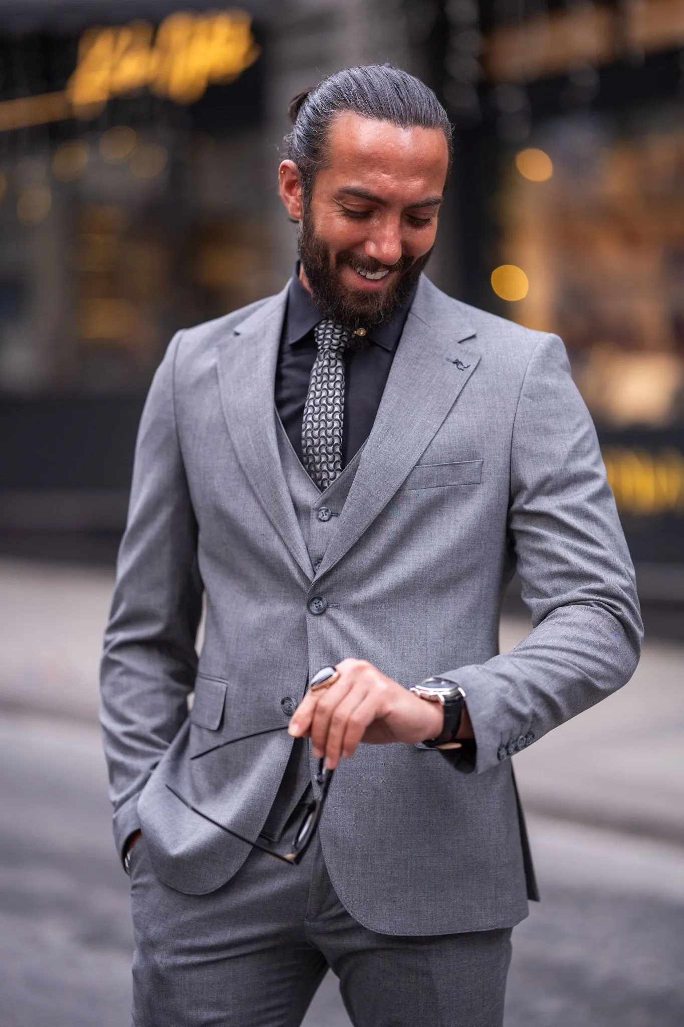 Janeiro Slim Fit Gray Suit