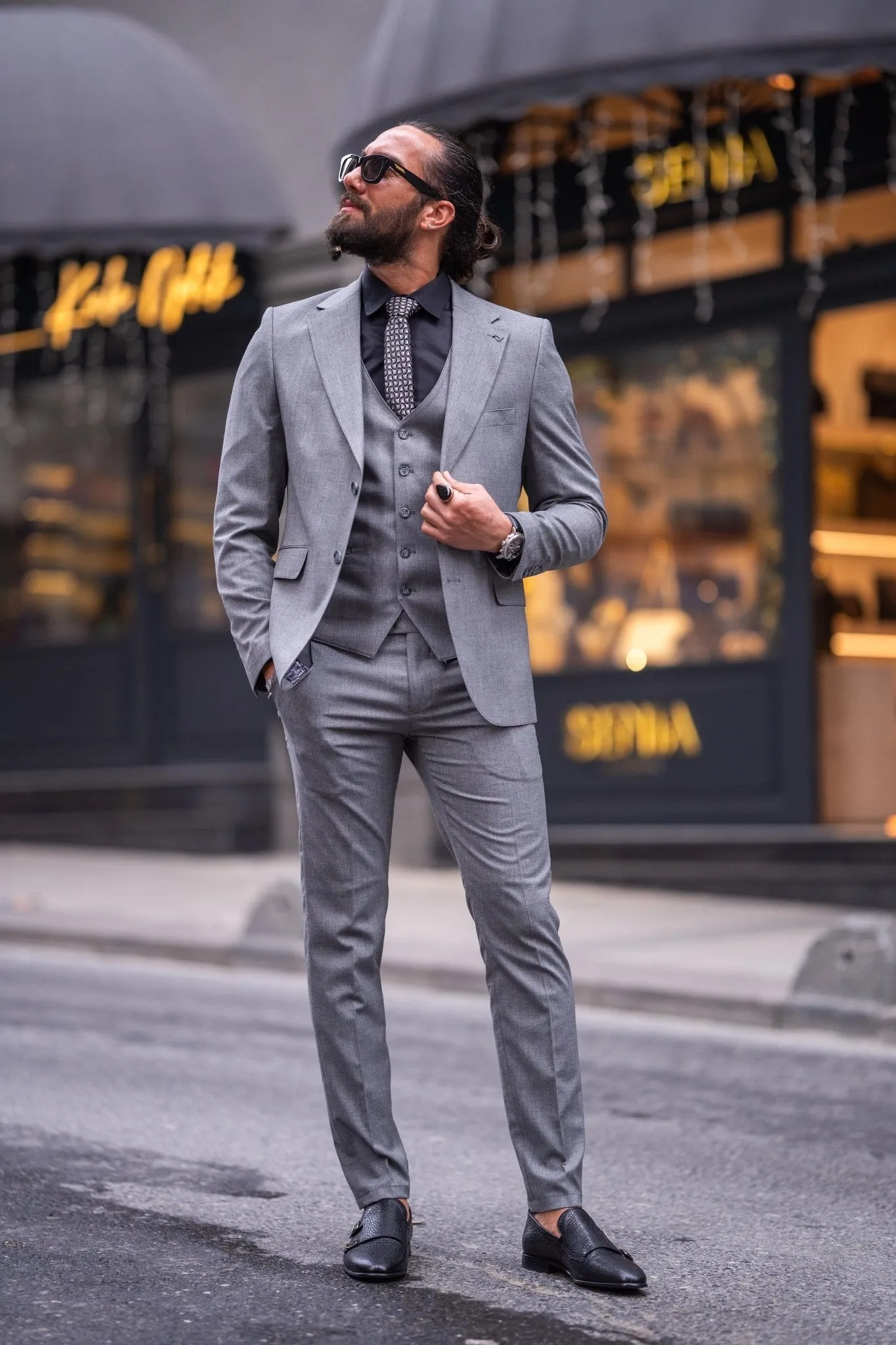 Janeiro Slim Fit Gray Suit