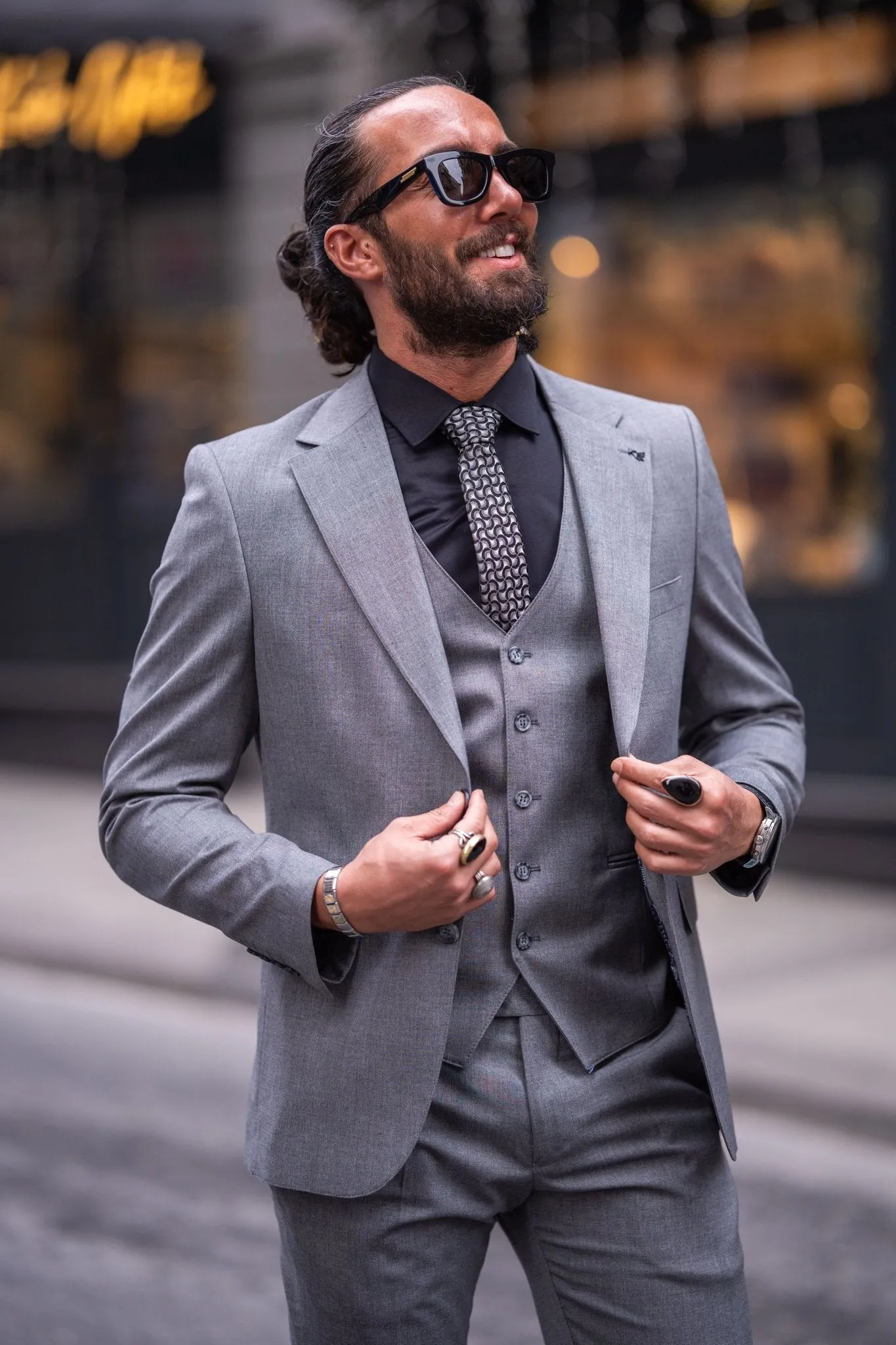 Janeiro Slim Fit Gray Suit