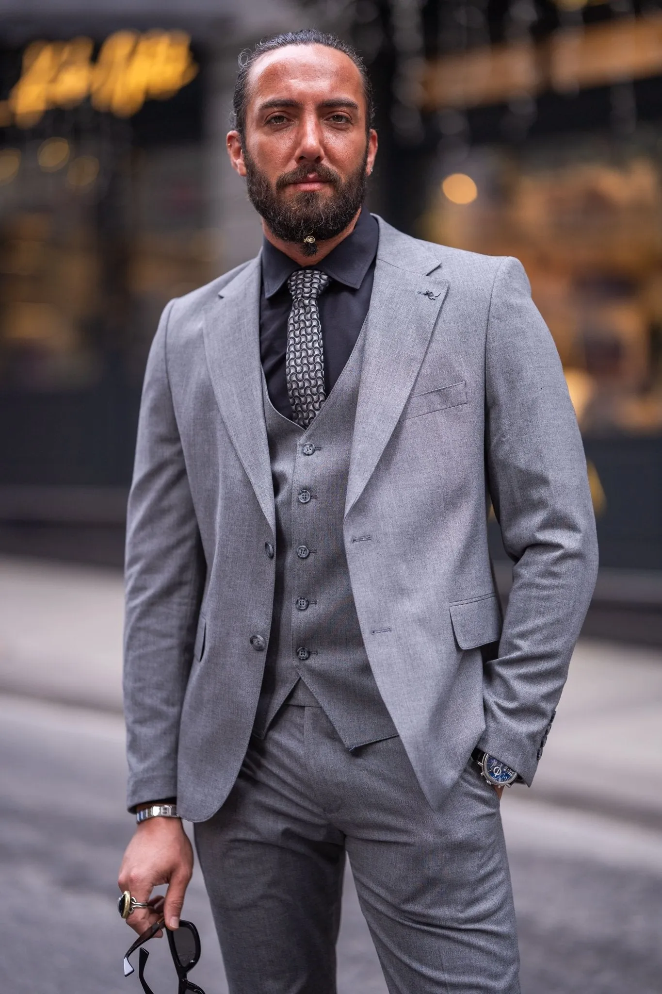 Janeiro Slim Fit Gray Suit