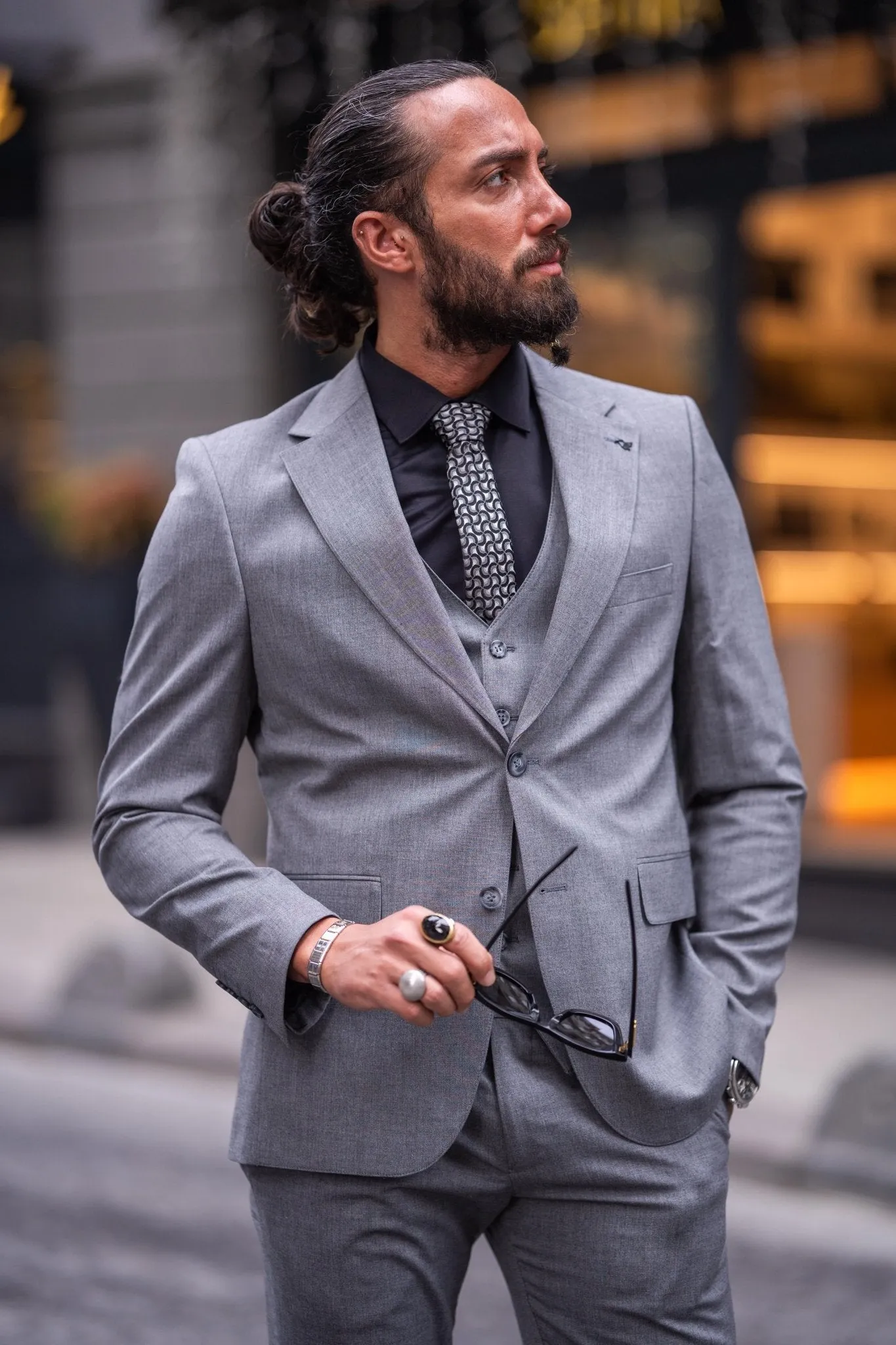 Janeiro Slim Fit Gray Suit