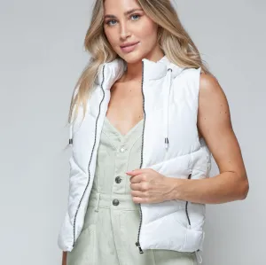 Josie Zip Up Quilted Hooded Vest