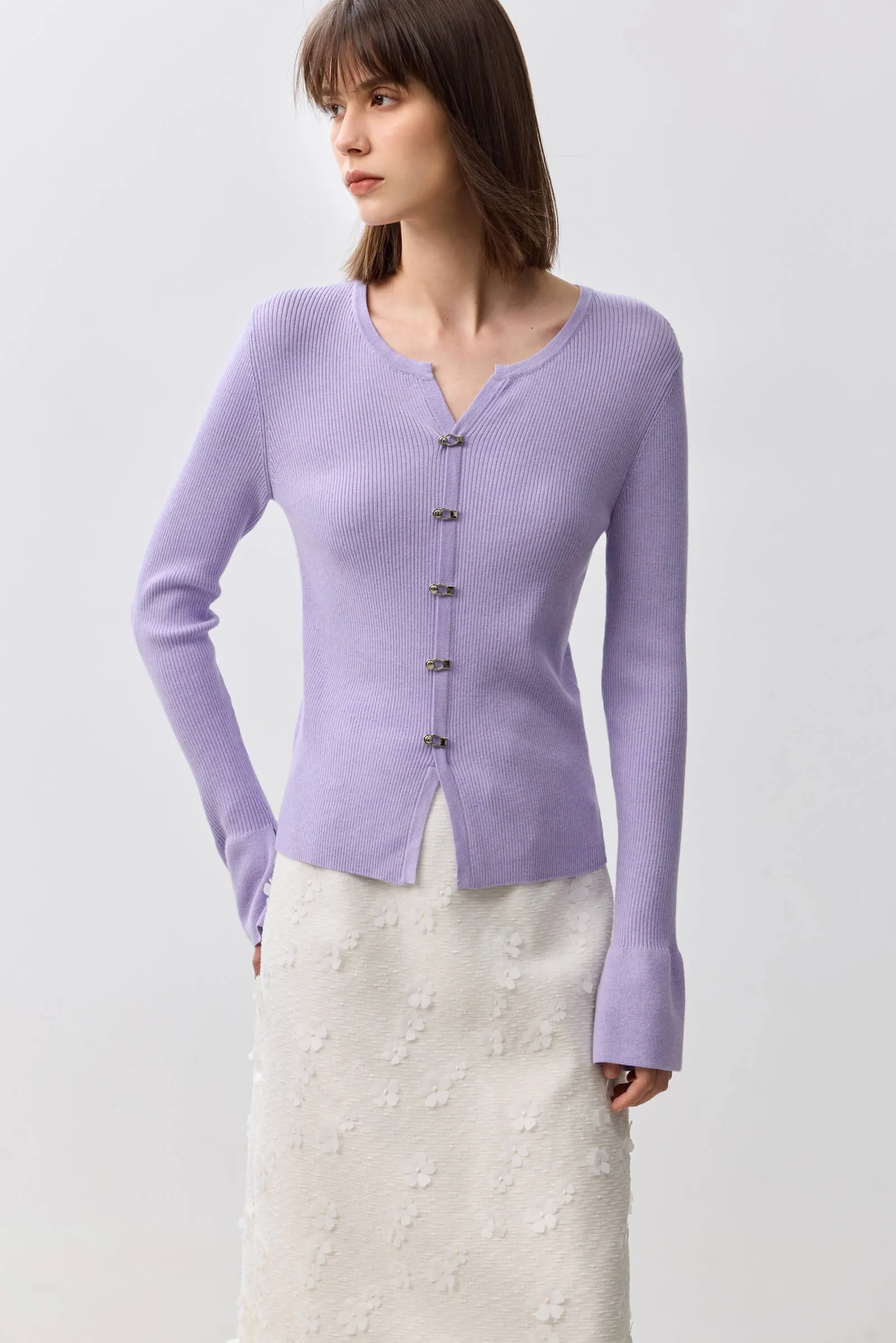 LILY Classic Split Knit Cardigan