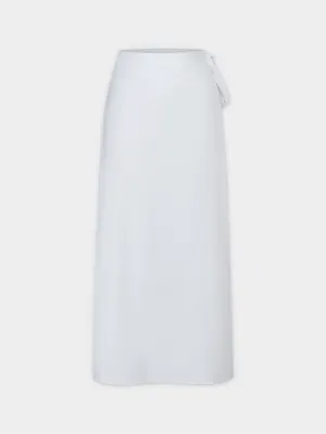 Linen Wrap Skirt-White