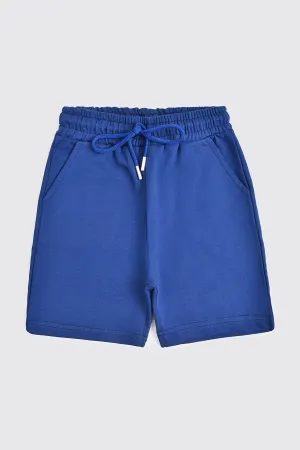 Navy Blue Cotton Short