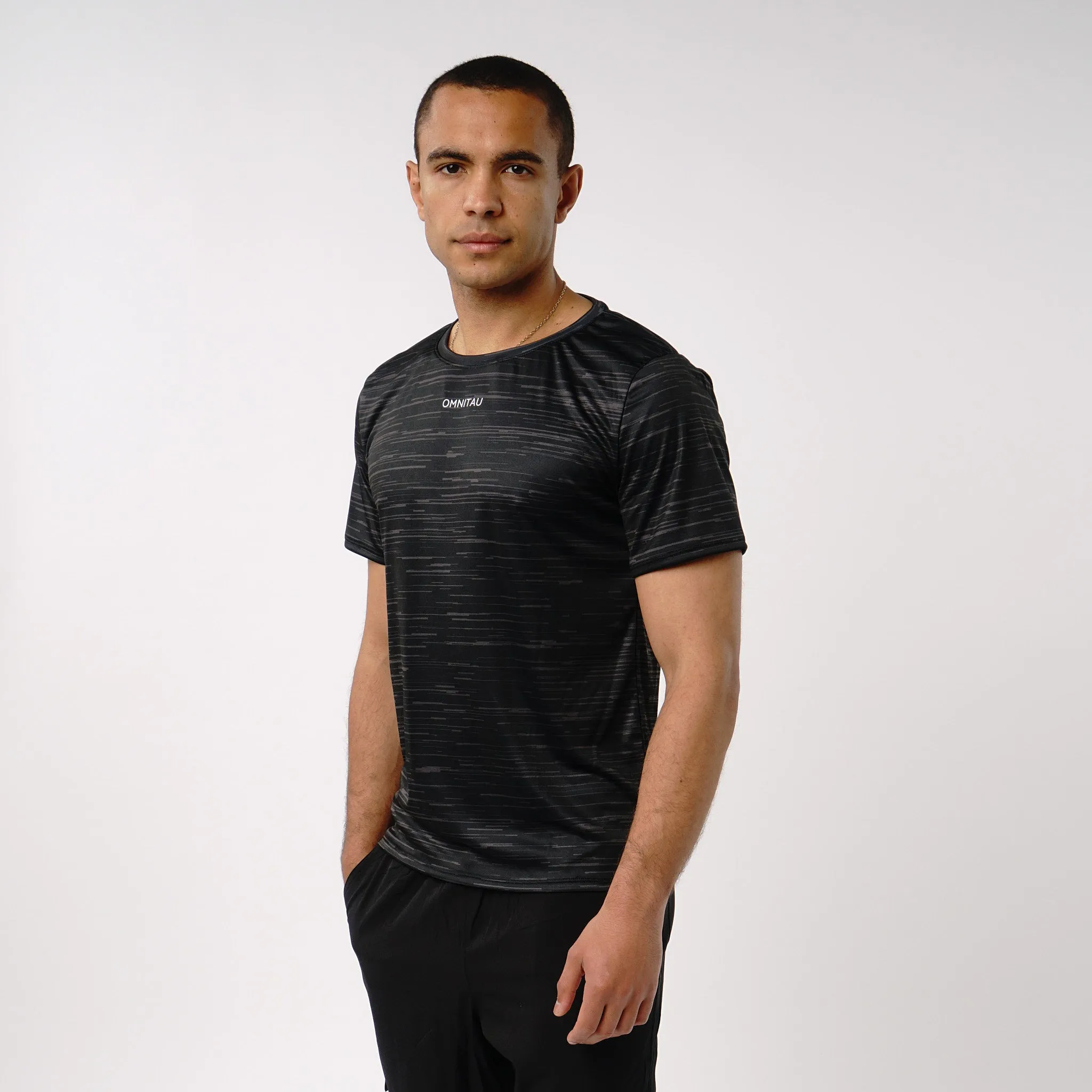 Omnitau Men's PriTech Phi Breathable Running T-Shirt - Black