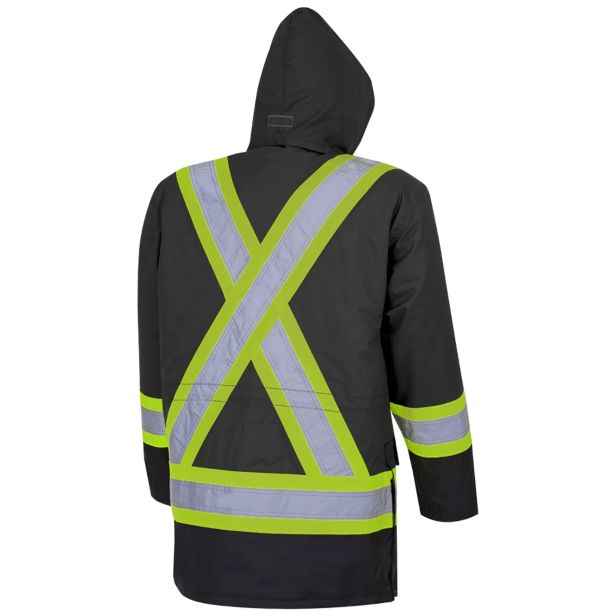 Pioneer Men's Hi Vis Winter Work Parka CSA Poly 6-In-1 Waterproof Reflective | Limited Size Selection