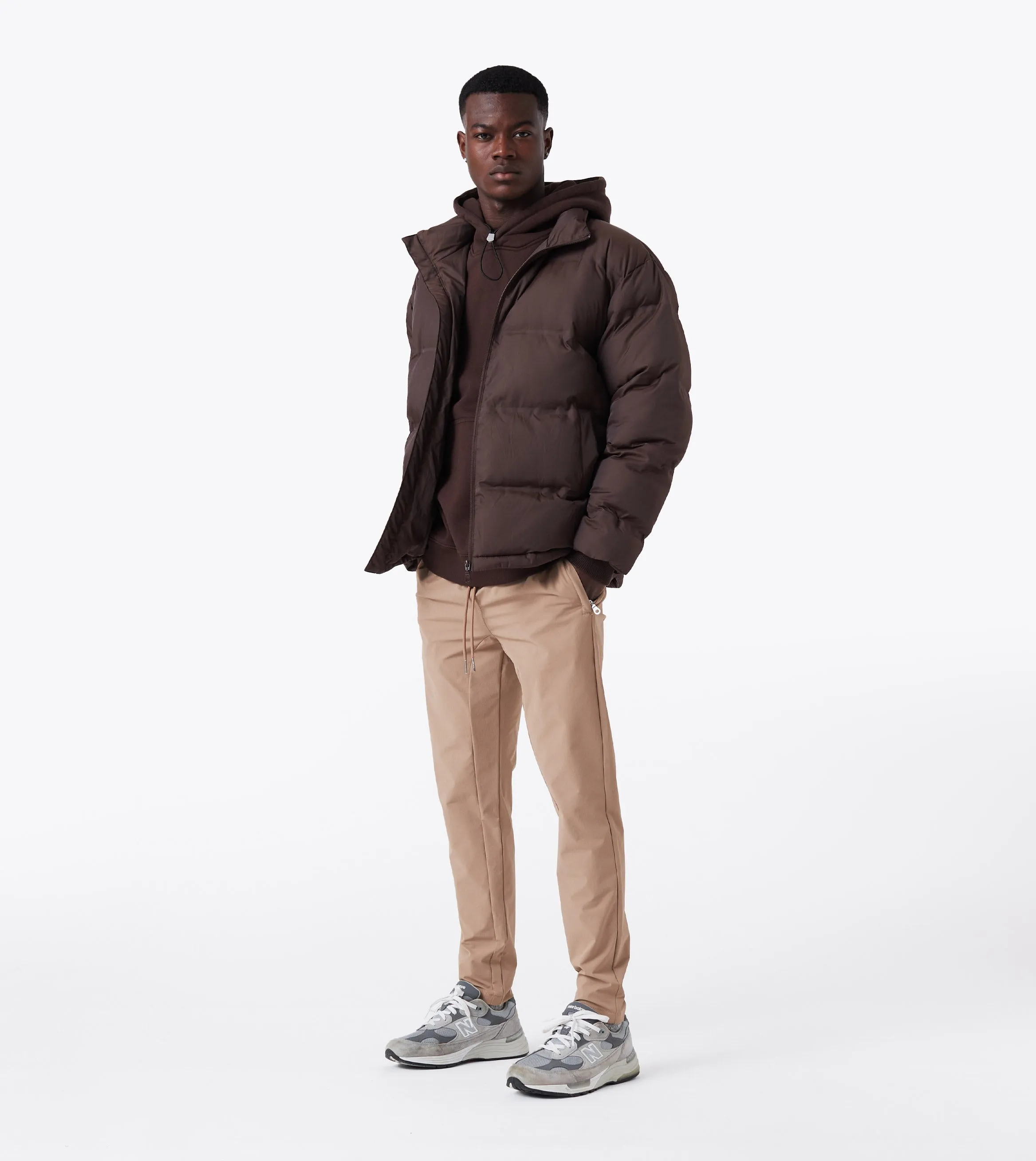 Powells Puffer Jacket Dk Choc