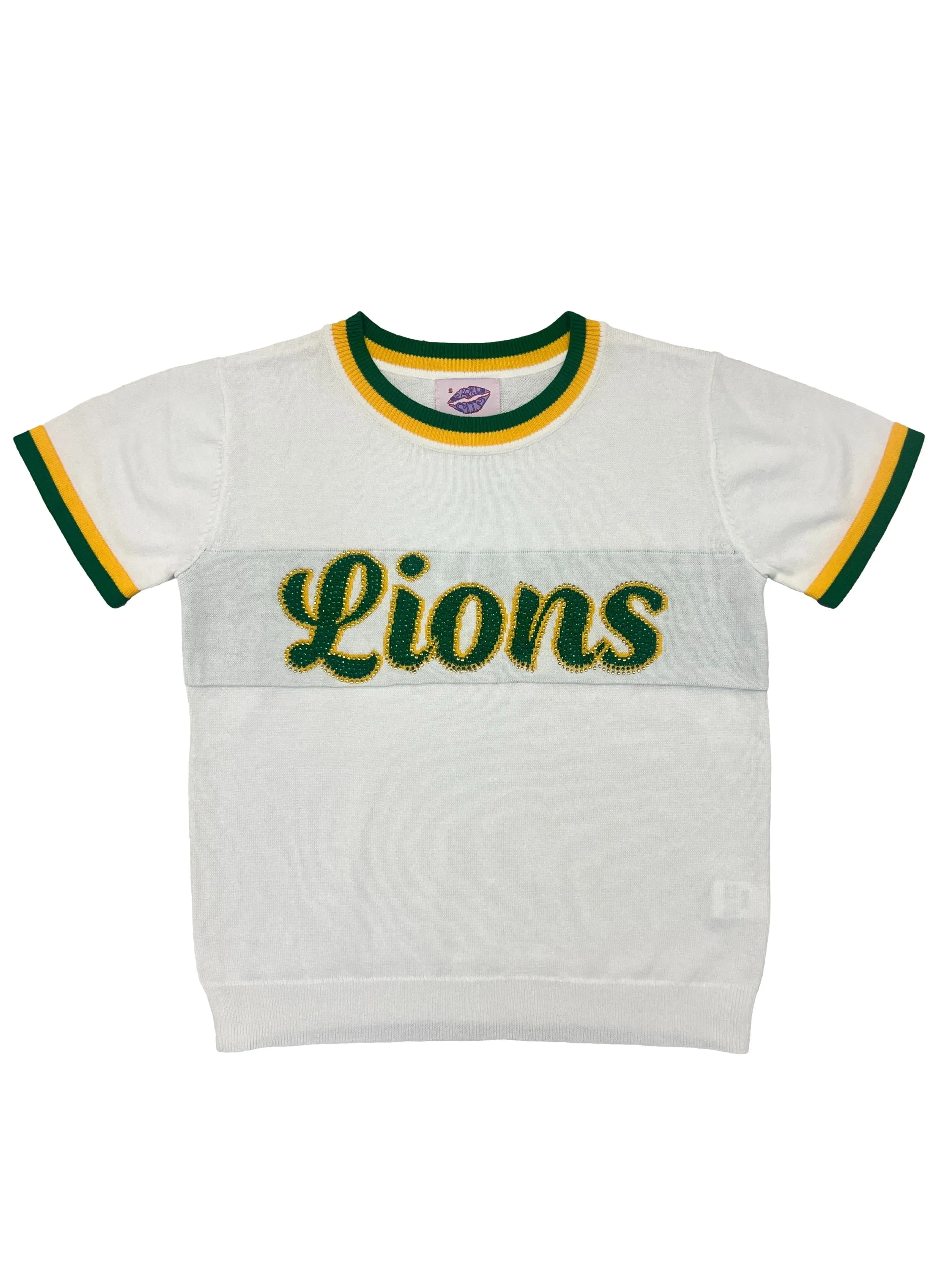 "LIONS" Short Sleeve Sweater