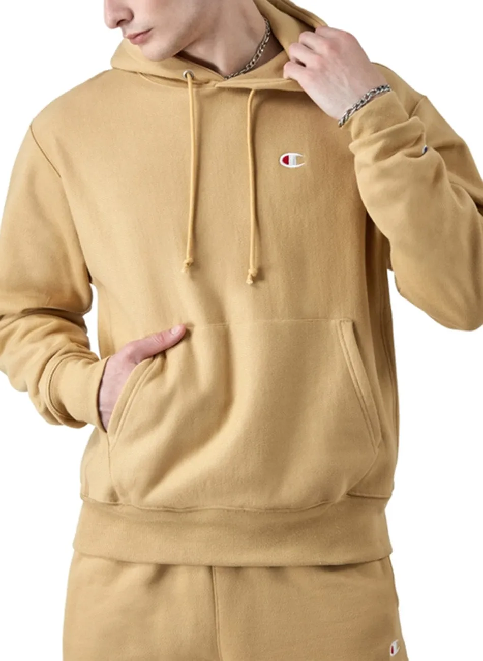 Reverse Weave C Logo Pullover Hoodie - Sandrock