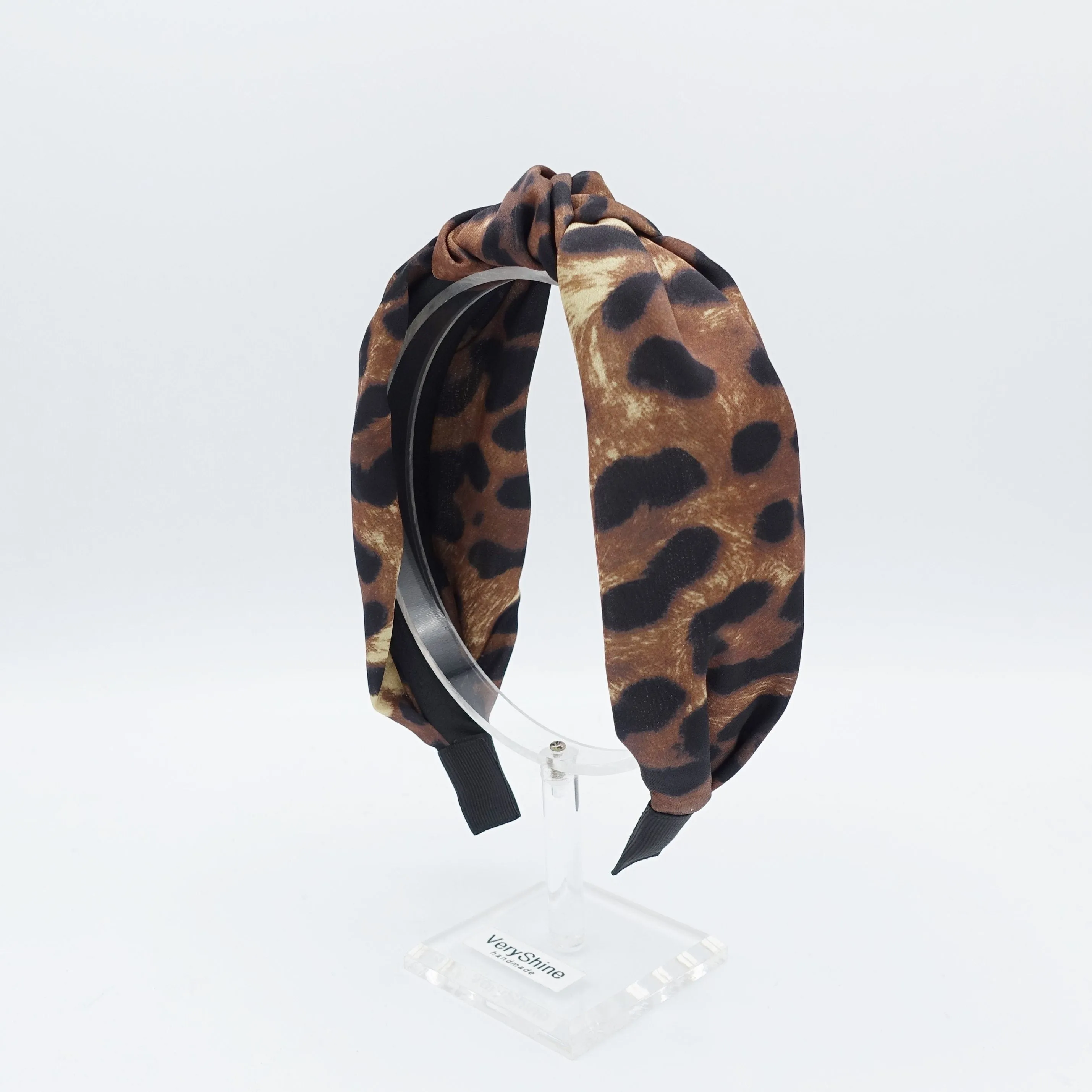 satin leopard print hair bow headband collection women hair accessories