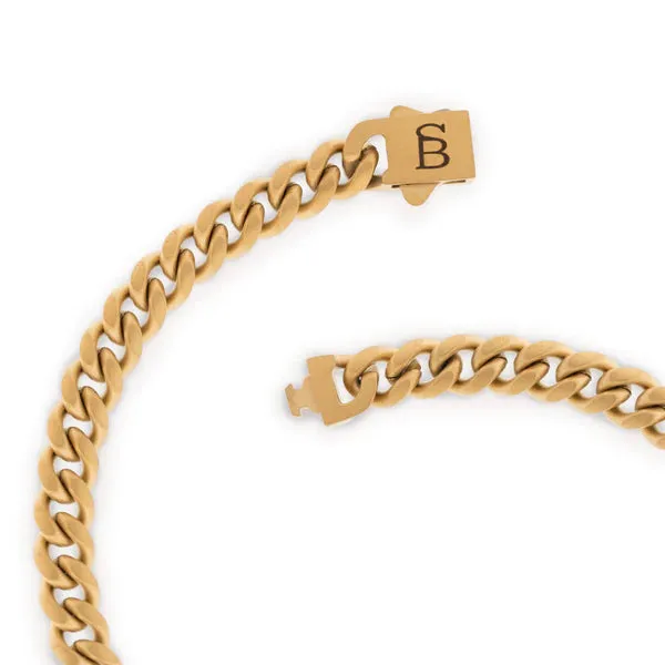 SB SSTBSS-001M SVELTE STEPHEN STAINLESS STEEL GOLD BRACELET