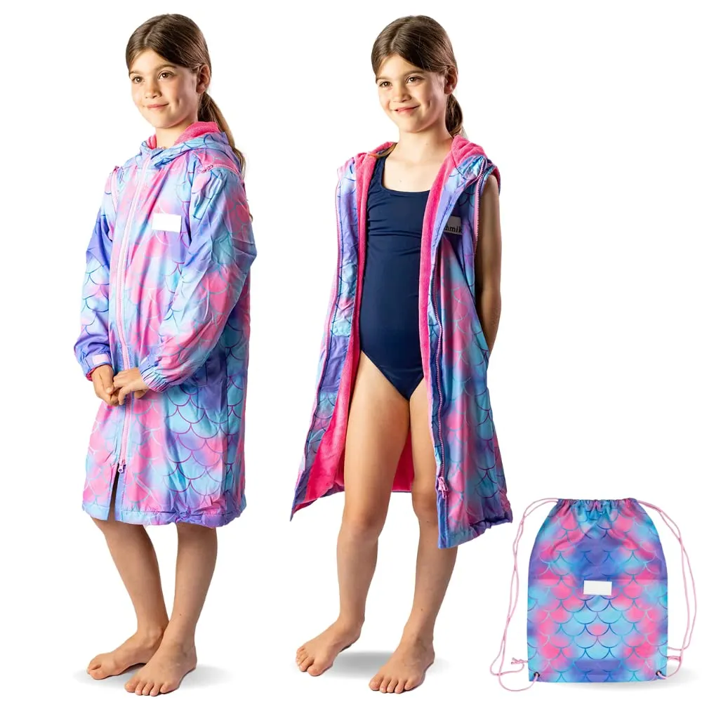 Schmik Unisex Swim Parka Inc Swim Bag Warm Change Coat Girls Boys & Kids