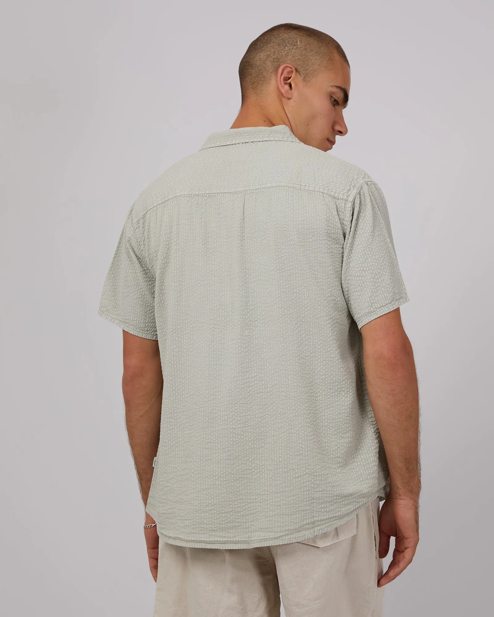 Seersucker Shirt Olive