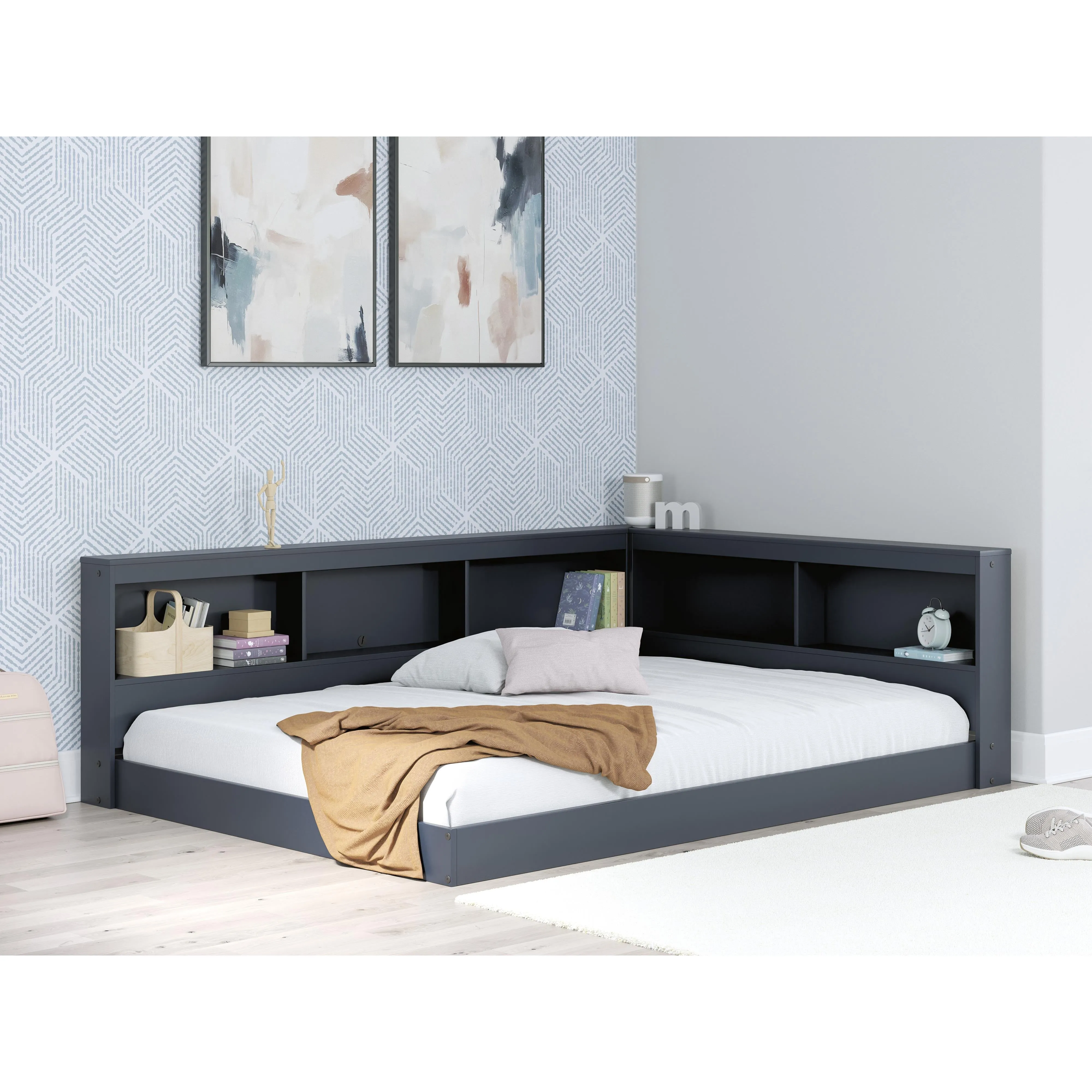 Signature Design by Ashley Simmenfort Full Bookcase Bed with Storage EB1528-165/EB1528-182