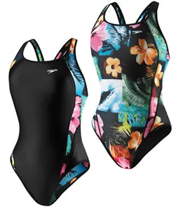 SPEEDO Flipturns Floral Excursion Reversible Drop Back